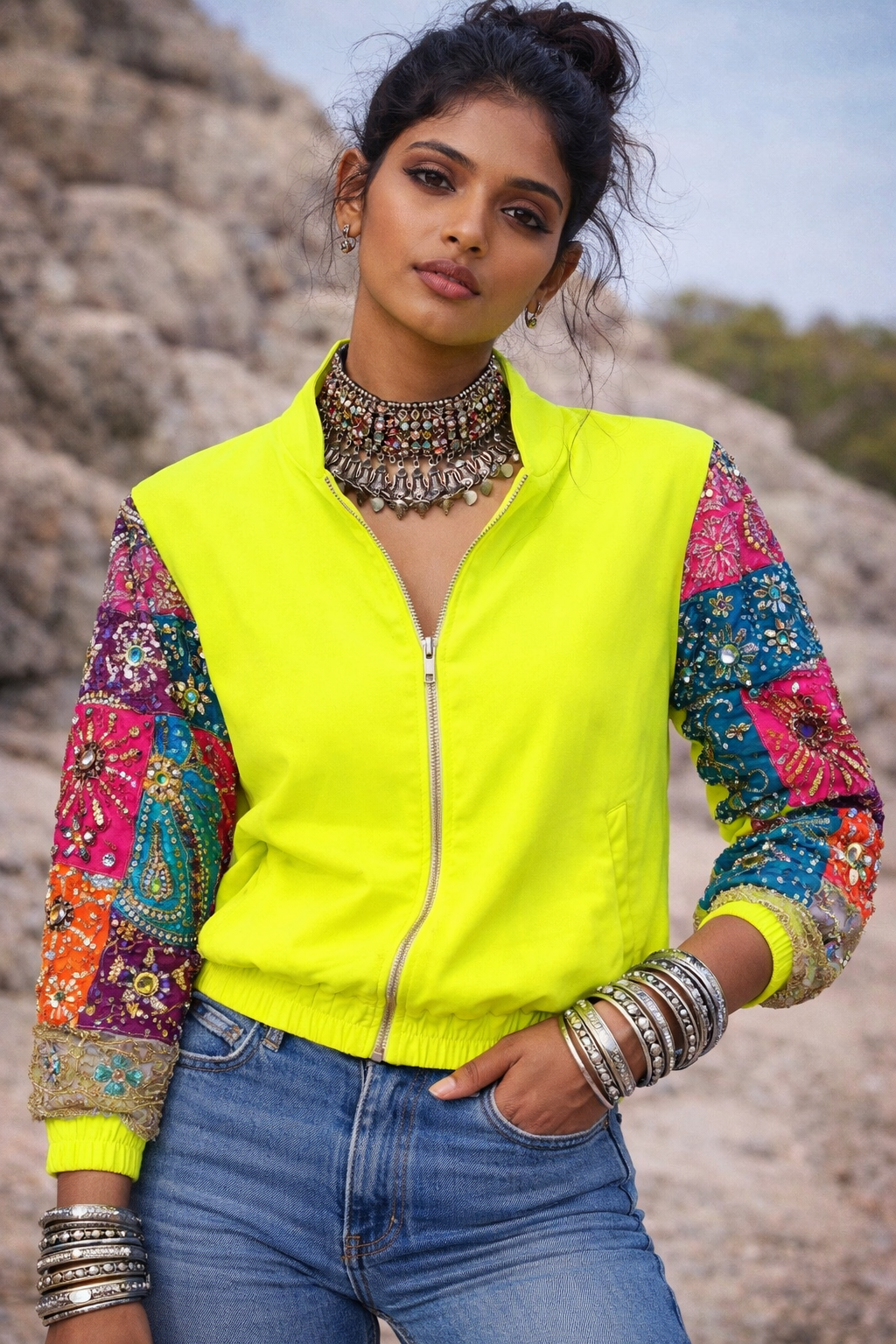 LIME LUXE BOMBER