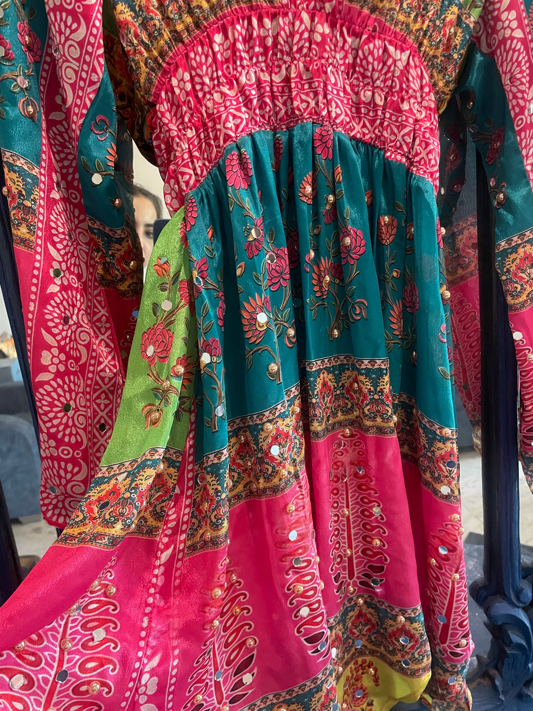 Chamak challo mirror dress