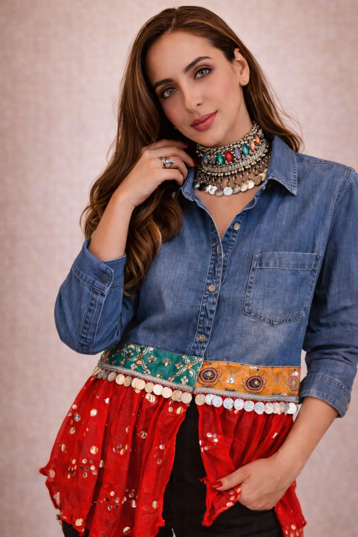 Fusion Vibes Denim Shirt