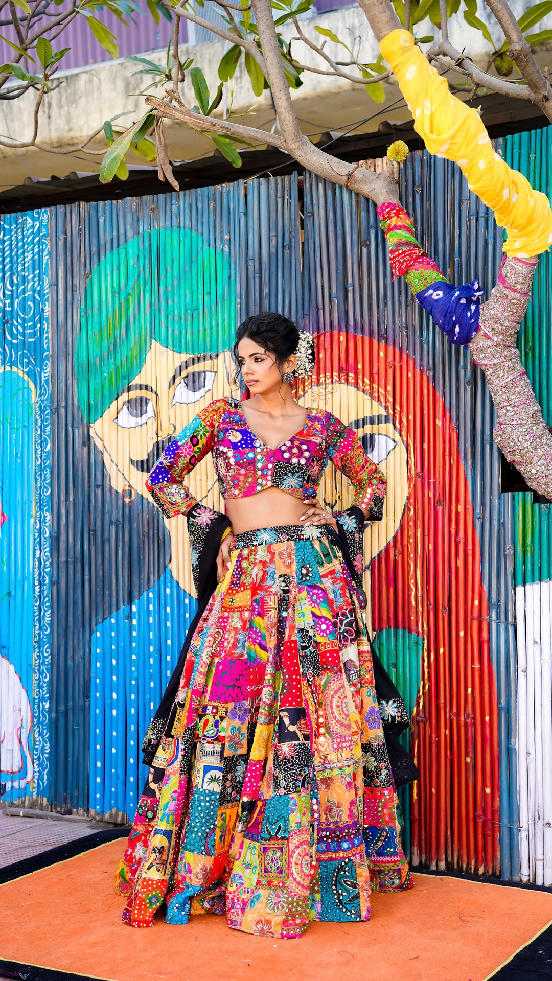 Katha-e-Rang Patchwork Lehenga