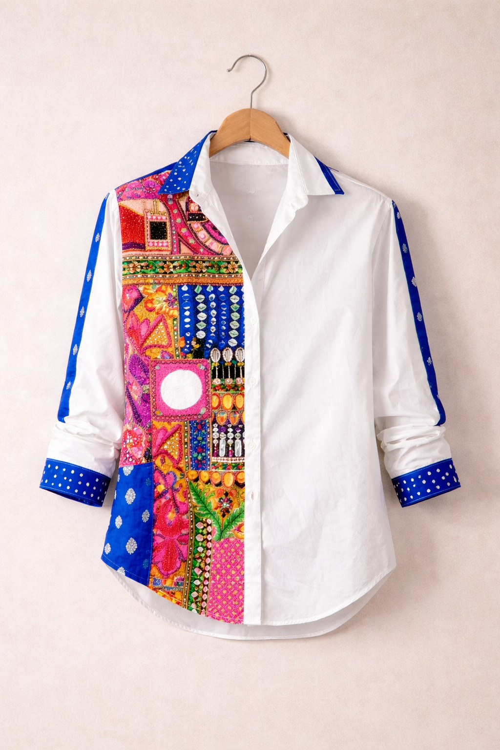 White Embellished Shirt