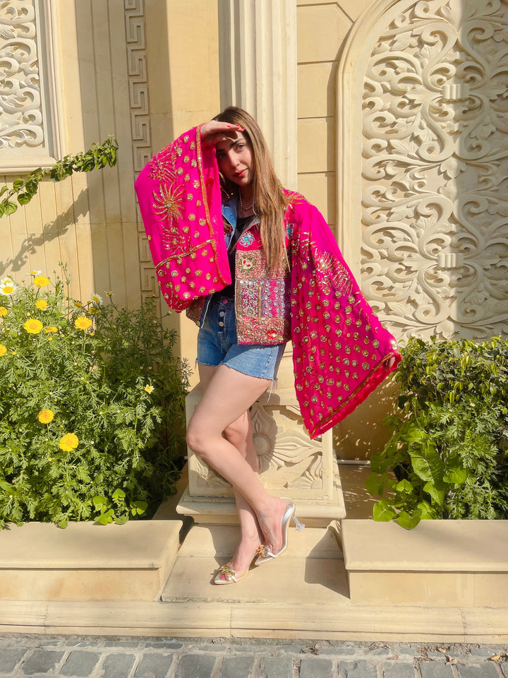 Pretty in pink kimono jacket
