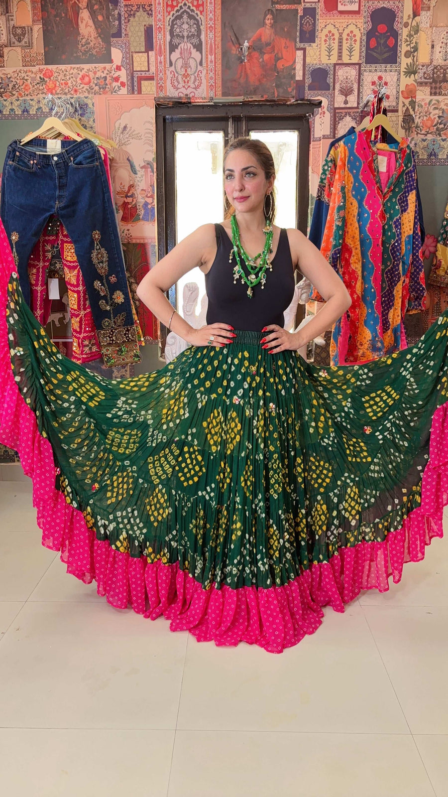 Bloom Bandhani Senirota Skirt