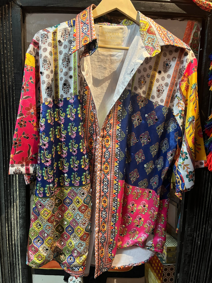 Men’s white Boho Shirt – Relaxed Fit