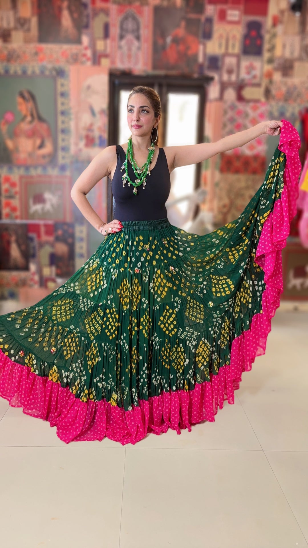 Bloom Bandhani Senirota Skirt