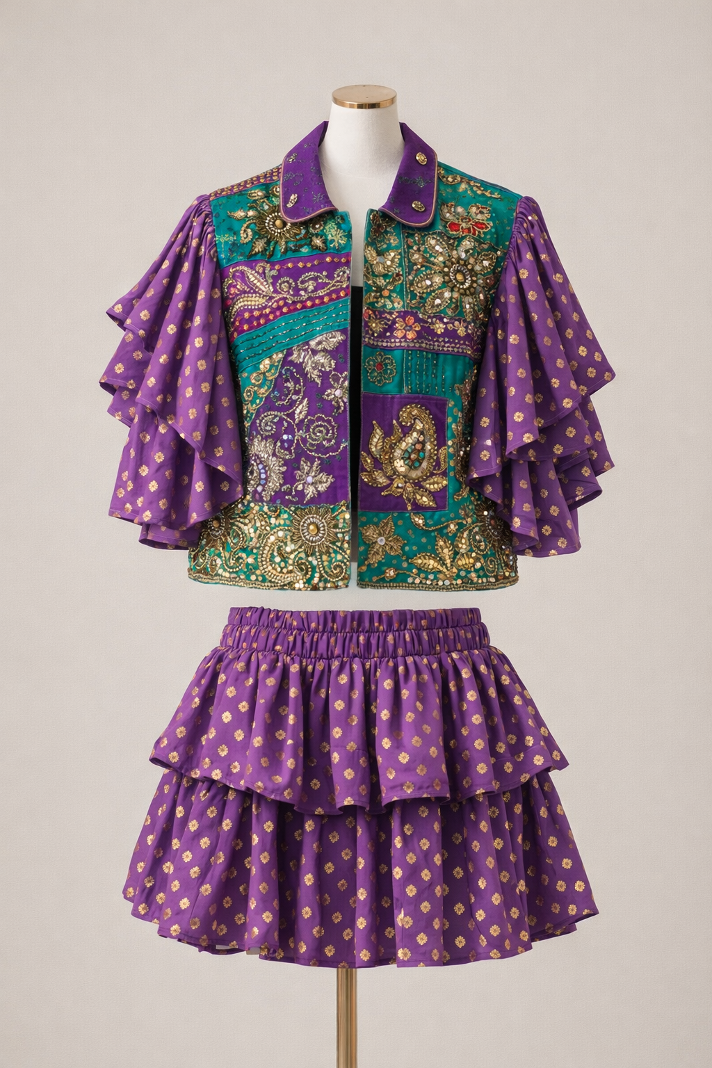 Amara Embellished Jacket Purple