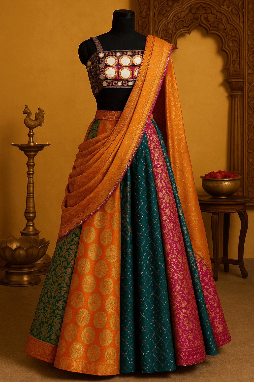 Banjara Multi Brocade Lehenga - banjaratrail