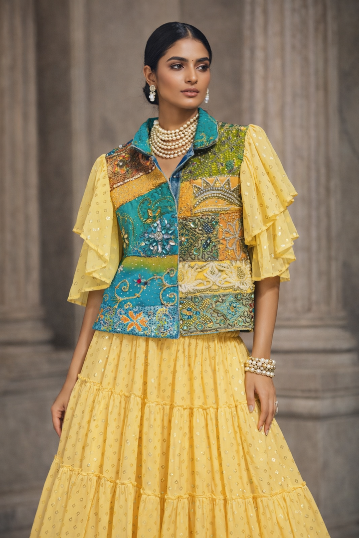 Clara Embellished Co-Ord Set Yellow