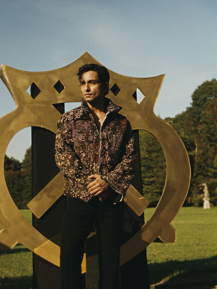 Sufi Black Embellished Jacket