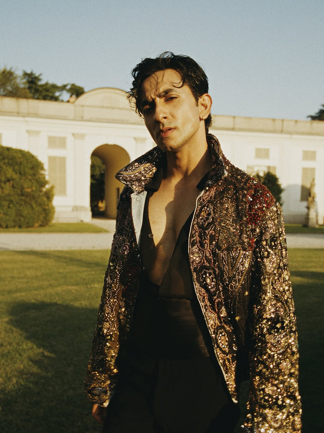 Sufi Black Embellished Jacket