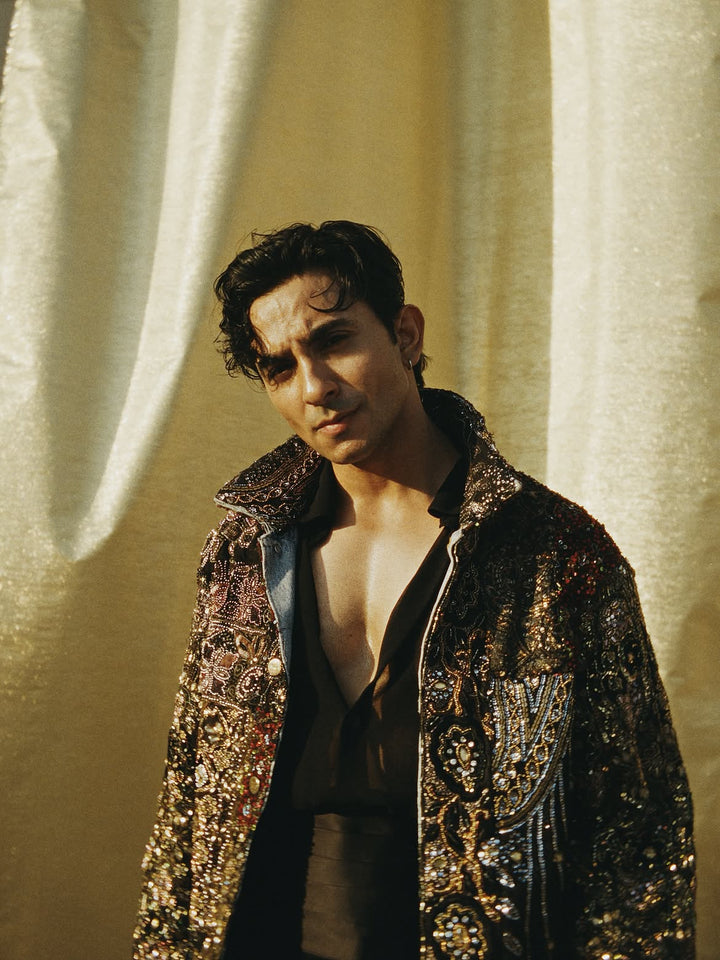 Sufi Black Embellished Jacket