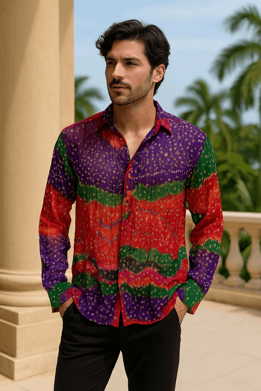Boho Bagh Bandhani Men shirt