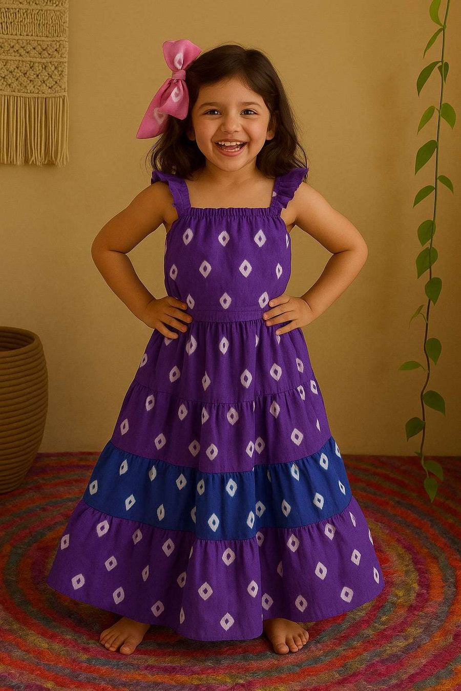 Purple Hues Bandhani Maxi