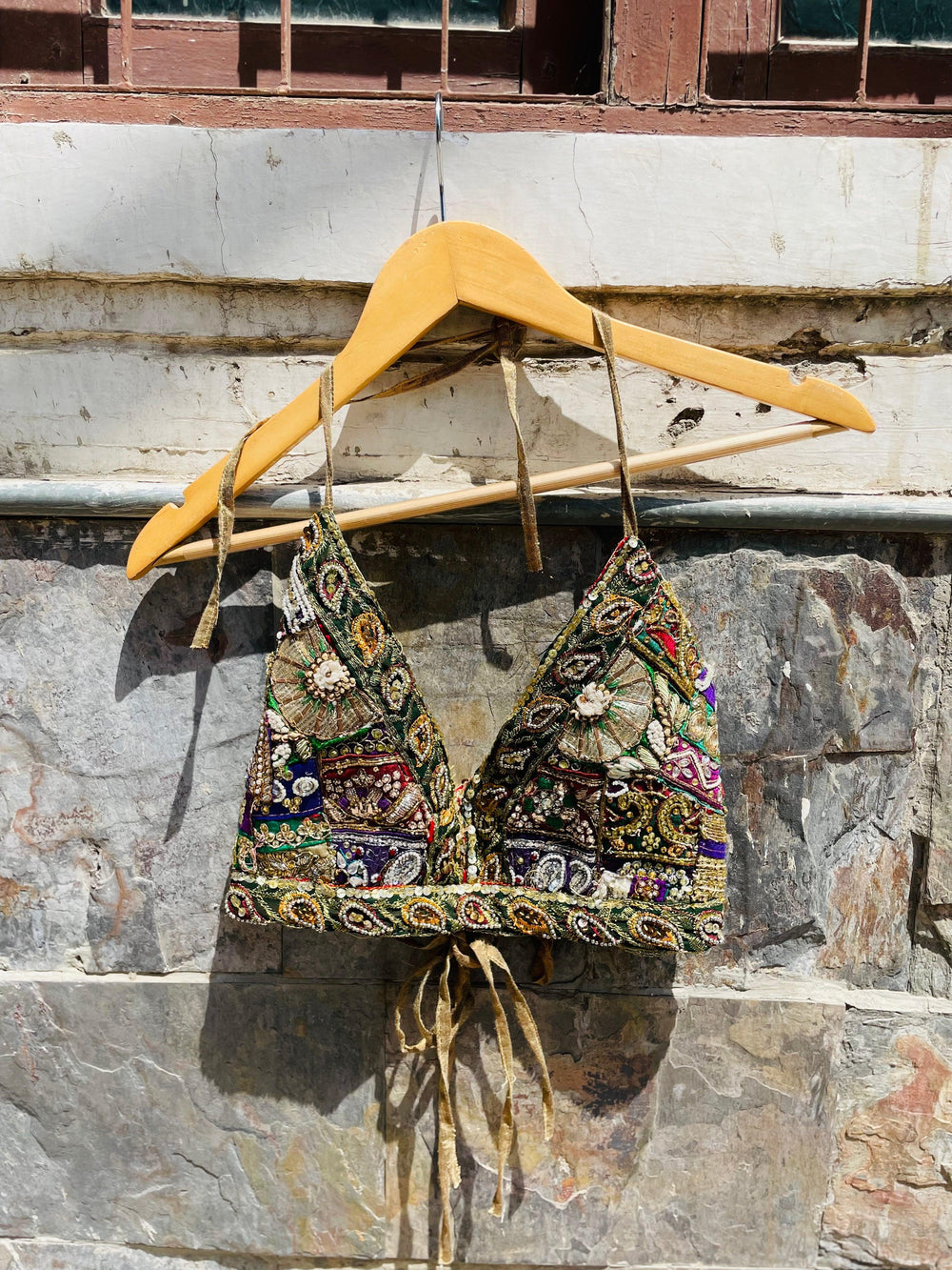 Golden Embellished bikini top - banjaratrail