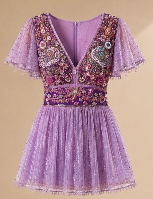 Lilac Muse Mini Dress