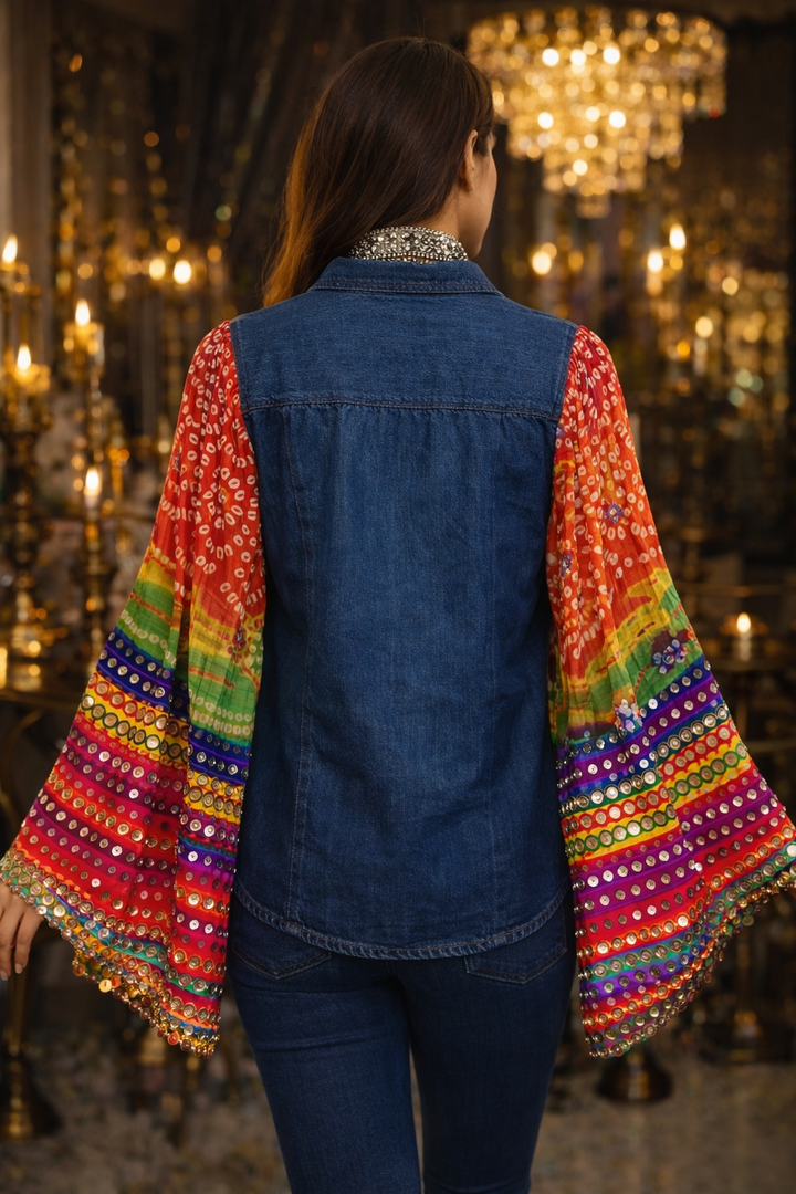 Butterfly Denim Shirt