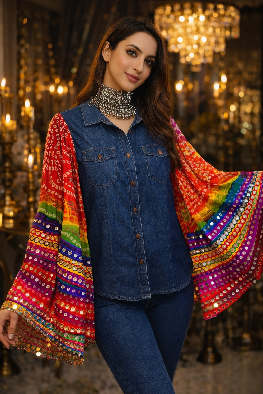 Butterfly Denim Shirt