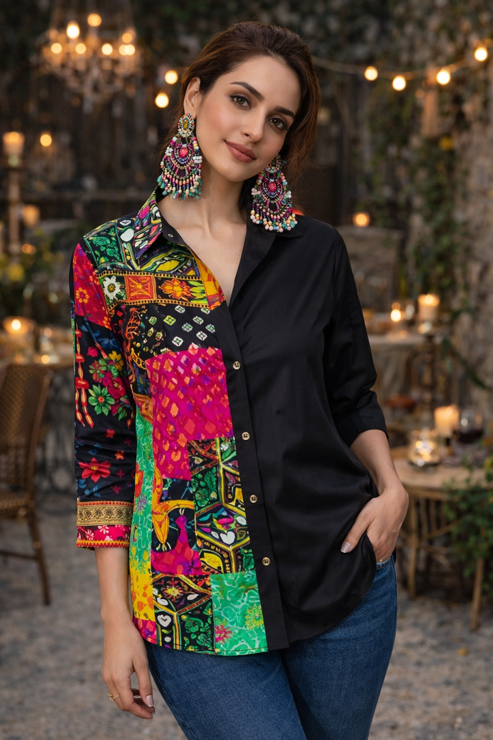 Black Embellished Shirt