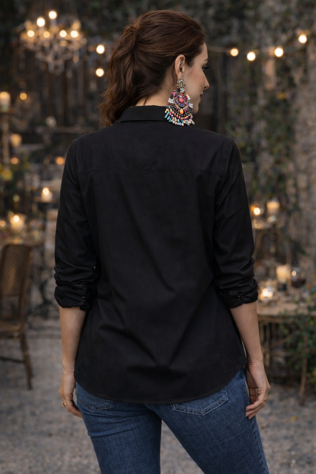 Black Embellished Shirt