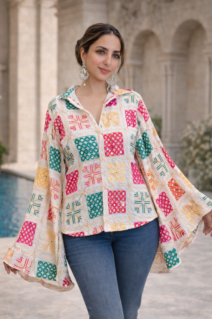 Phulkari Flare Chic- Shirt
