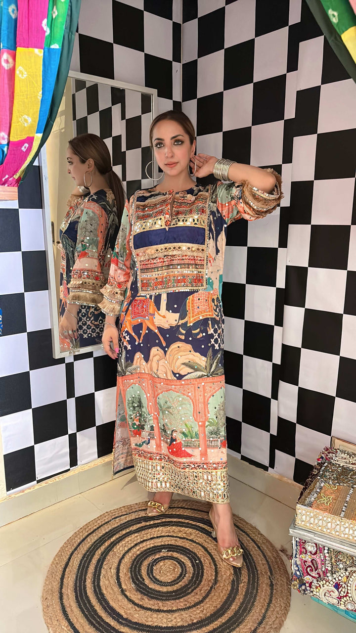 Royal Caravan Maxi Kurta dress