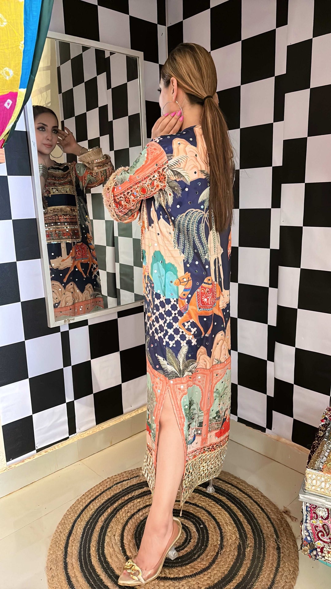 Royal Caravan Maxi Kurta dress