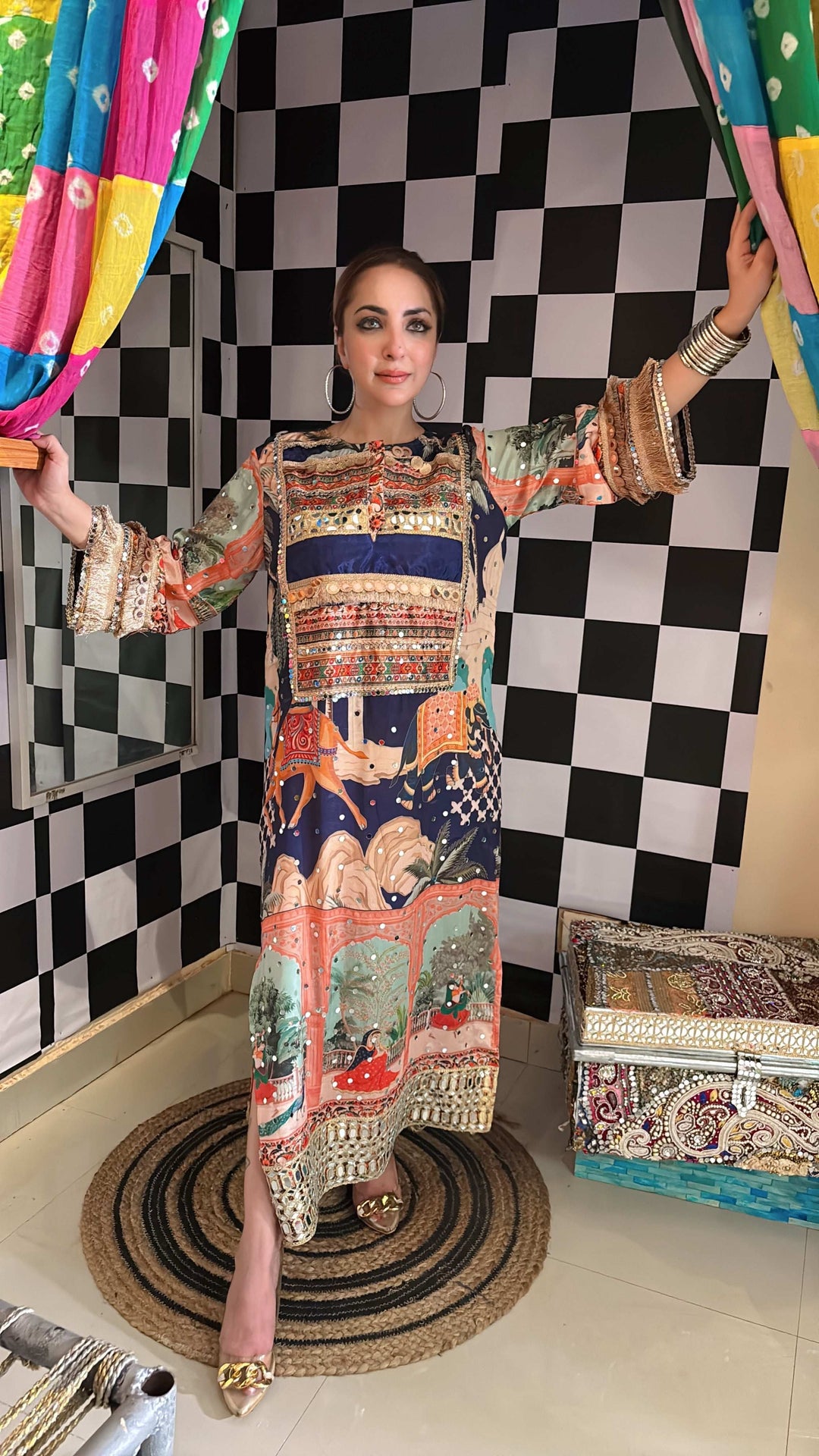 Royal Caravan Maxi Kurta dress