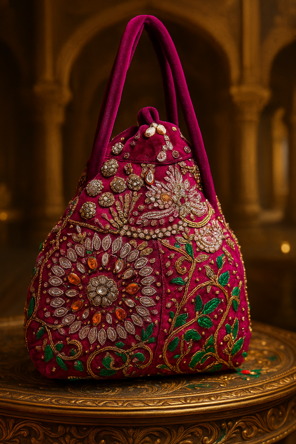 Plum Royal Heirloom Embellished Potli