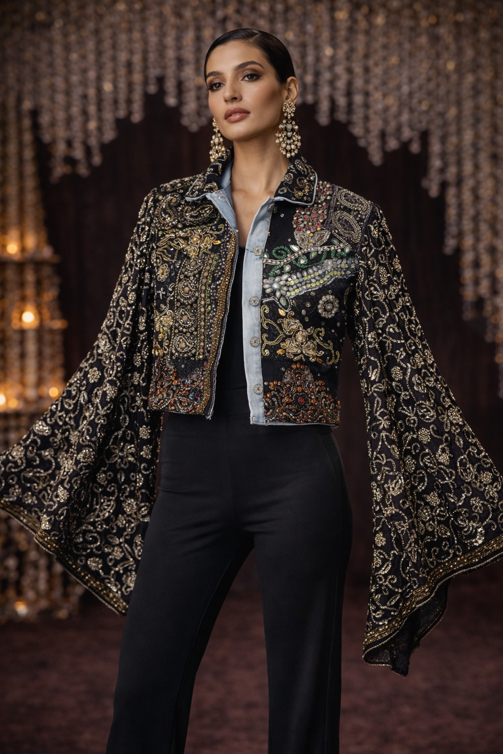 Midnight Shadow Kimono Jacket