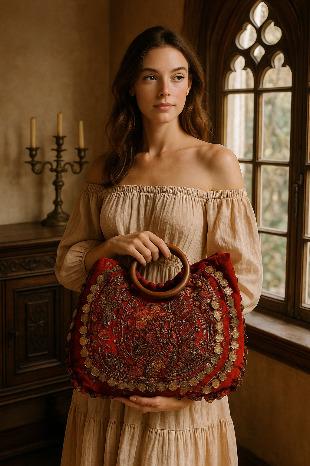 Red bandhini bag - banjaratrail