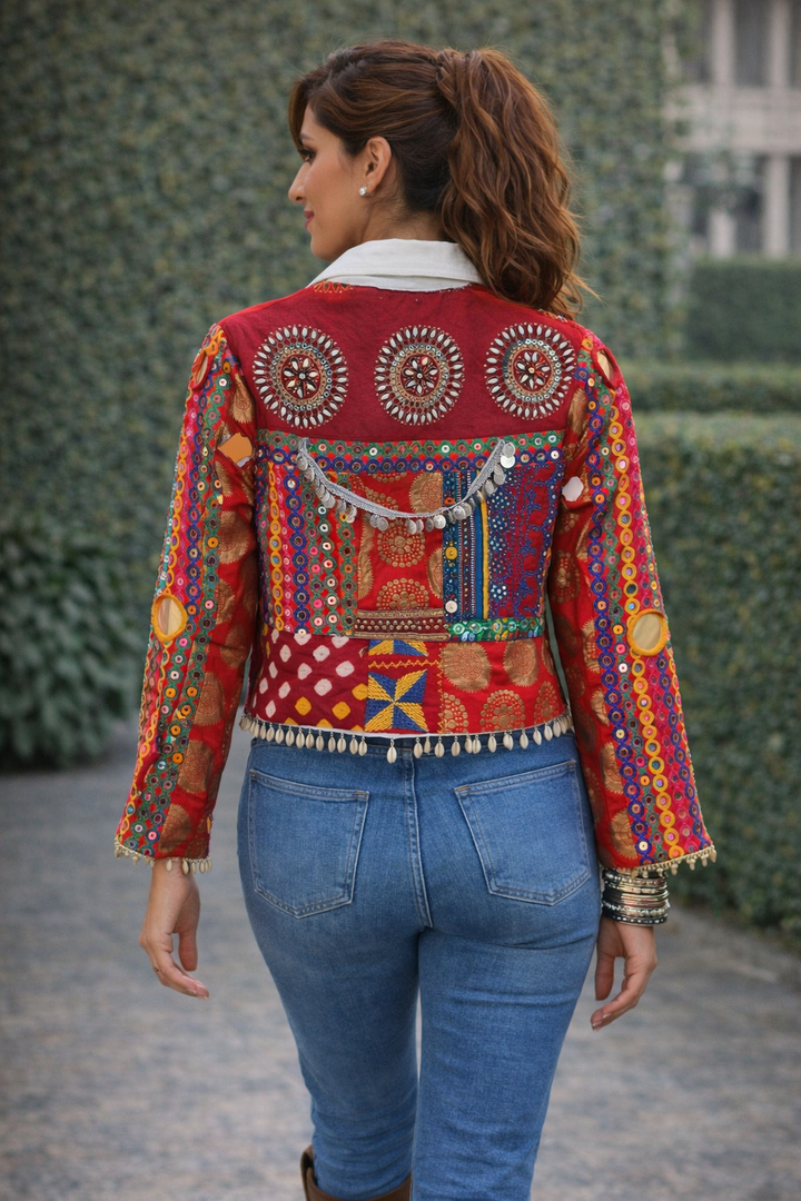 Lalpari Banjara crop jacket