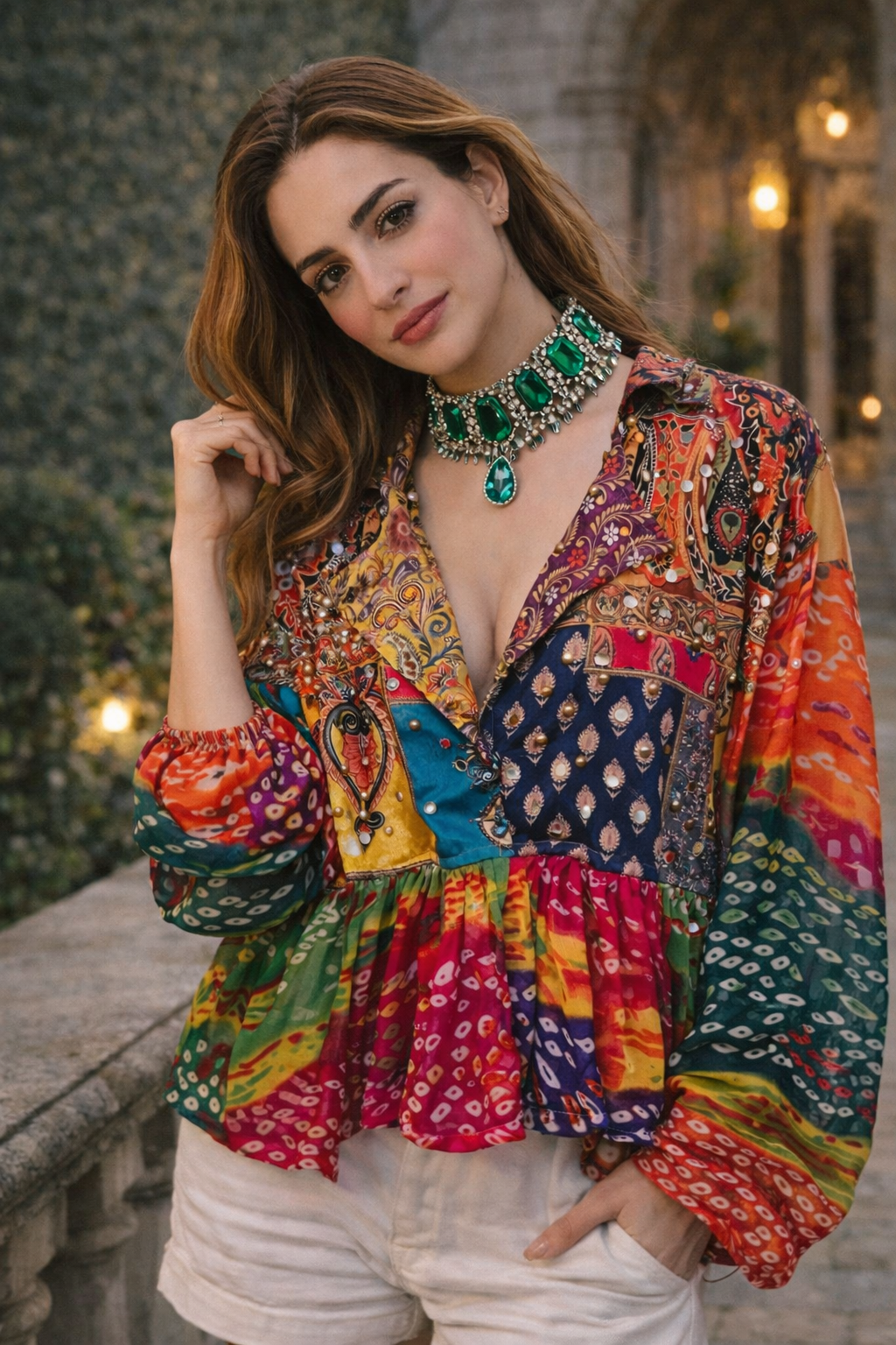 Desi Dazzle Bandhani Top