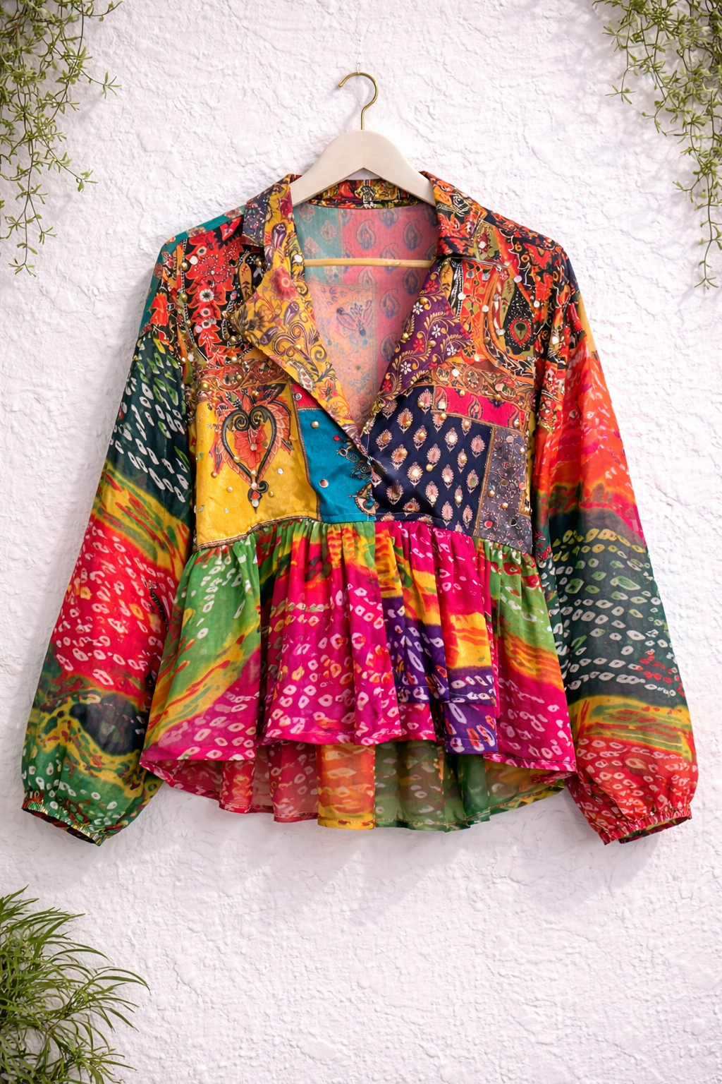 Desi Dazzle Bandhani Top