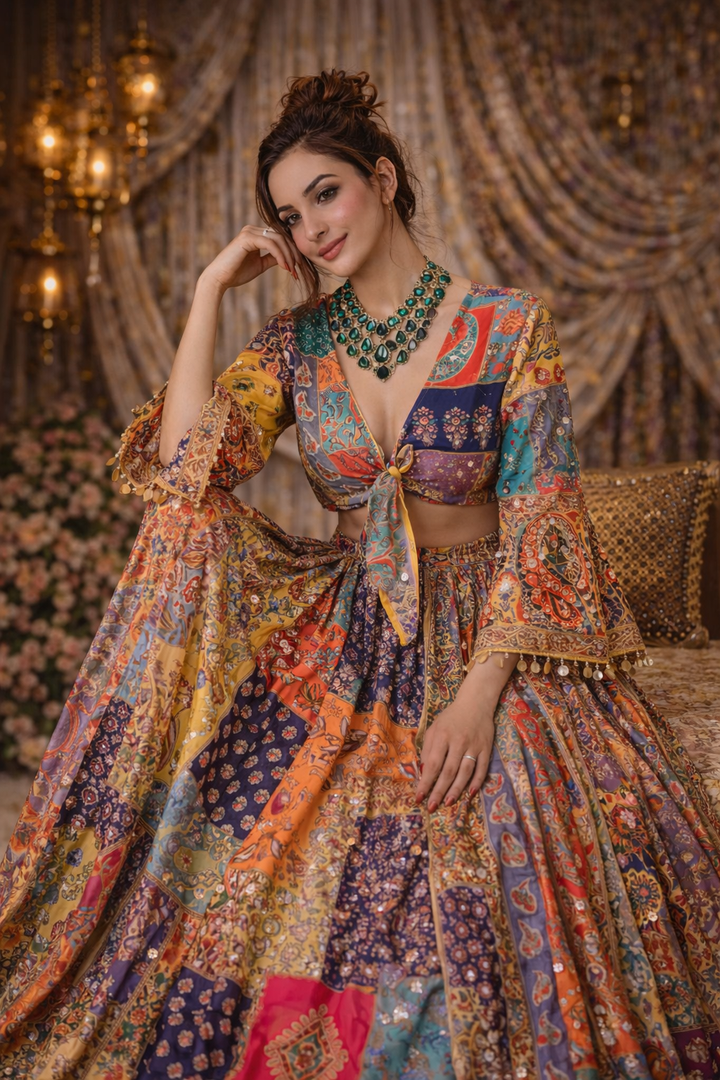 Apsara-Tie Knot Top & Skirt Set