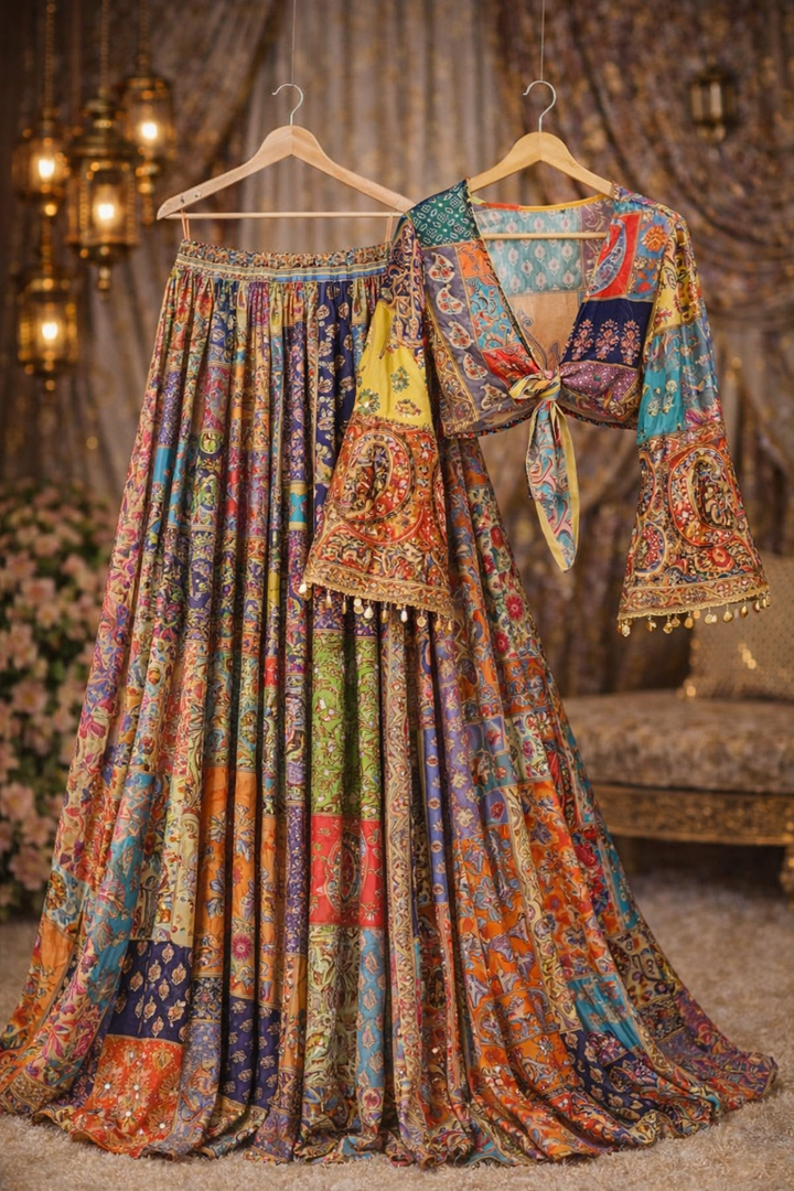 Apsara-Tie Knot Top & Skirt Set