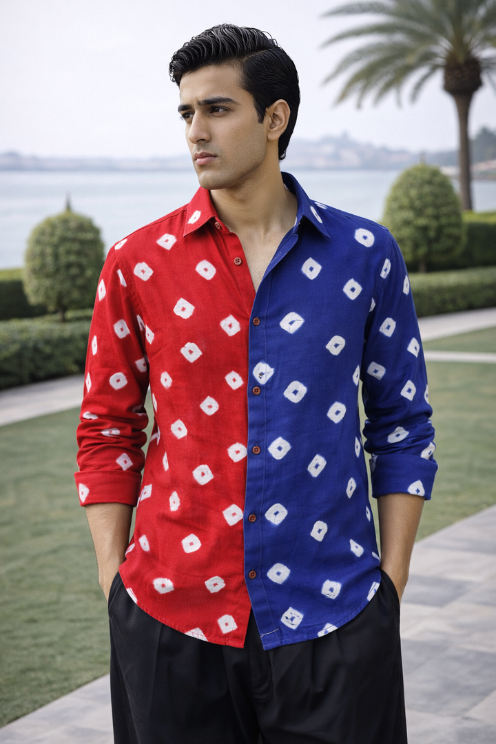 Rangrez Duo Bandhani Shirt