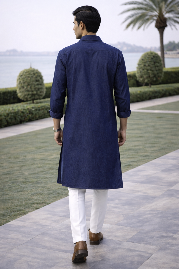 Indigo Caravan Denim Kurta
