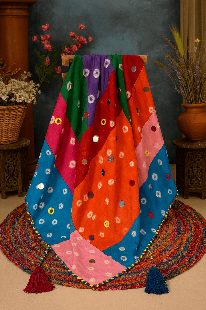 Rangrez Mirror Patchwork Stole