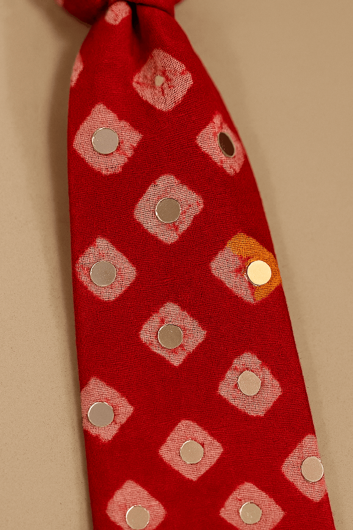Bandhani Crimson NeckTie