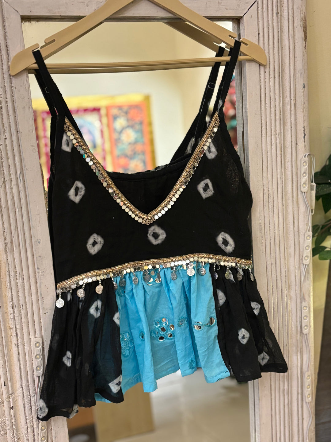 NeelKali Mirror Peplum Top