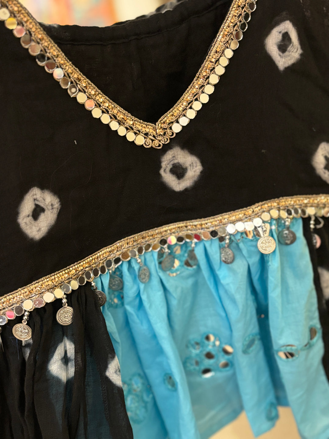 NeelKali Mirror Peplum Top