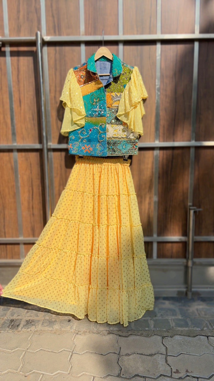 Clara Embellished Co-Ord Set Yellow