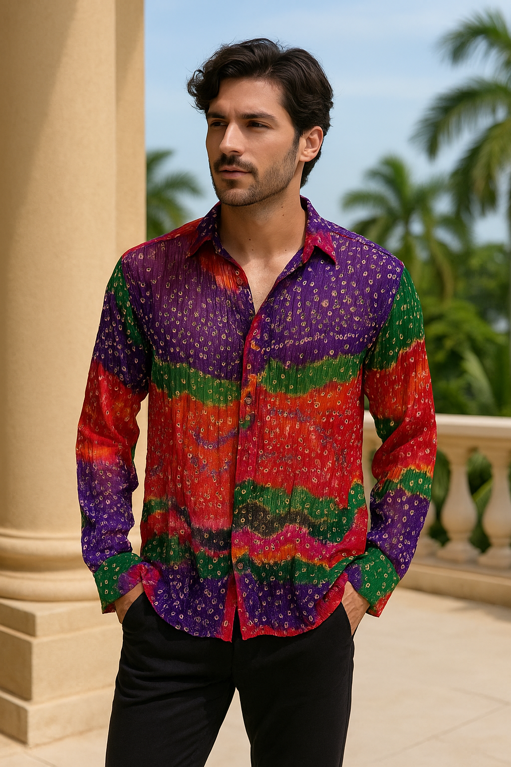 Boho Bagh Bandhani Men shirt