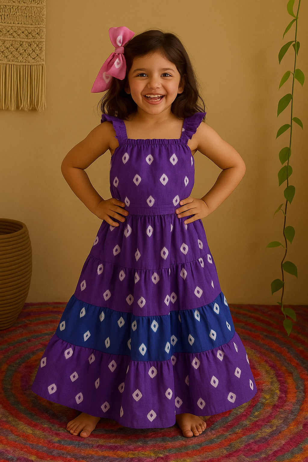 Purple Hues Bandhani Maxi