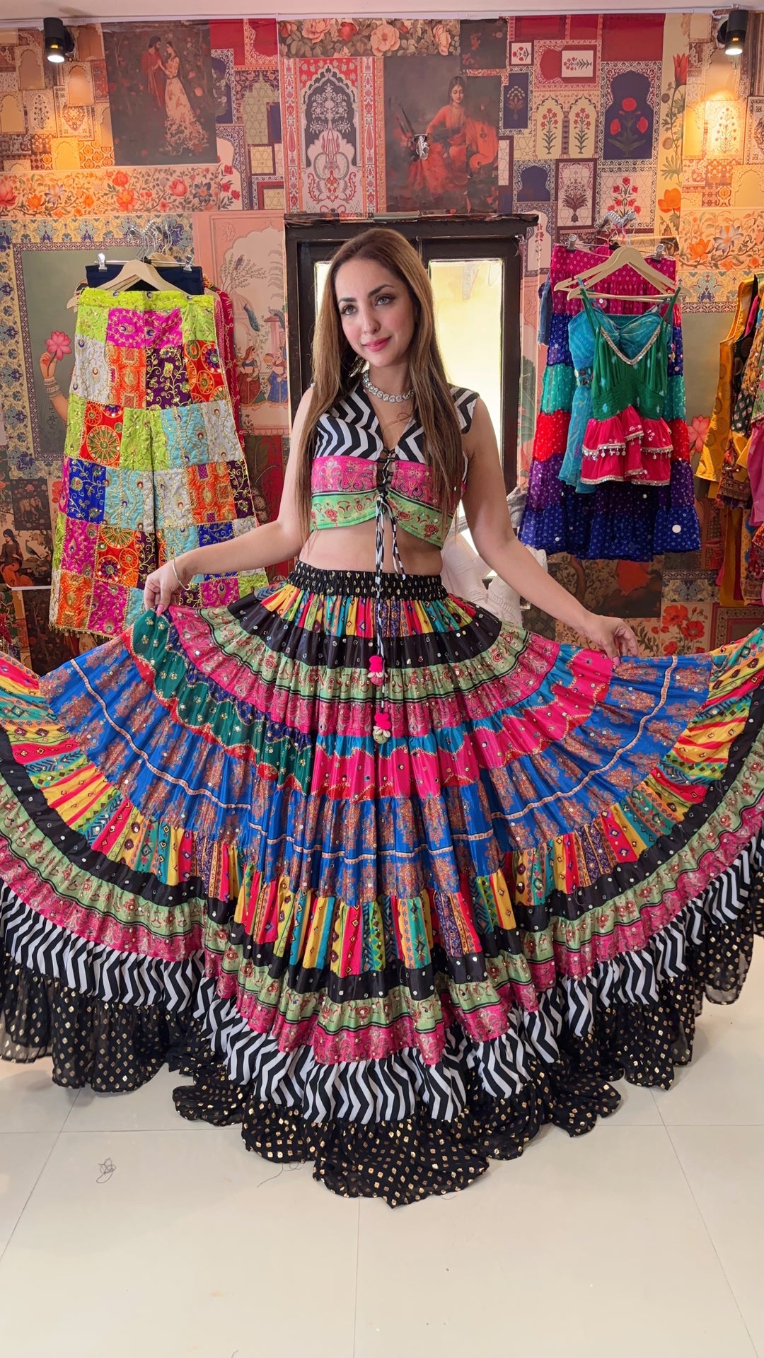 Satrangi Banjara Skirt Set - 20m flare