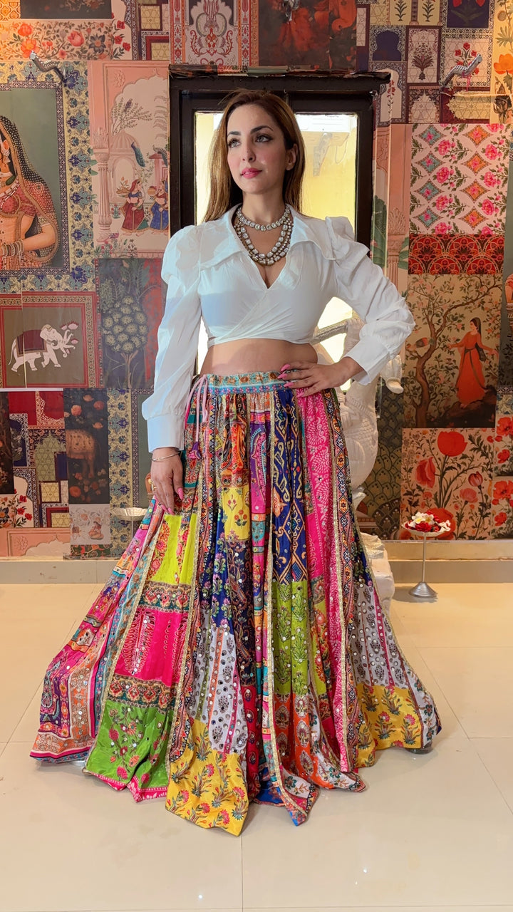 Mosaic Boho Maxi Skirt