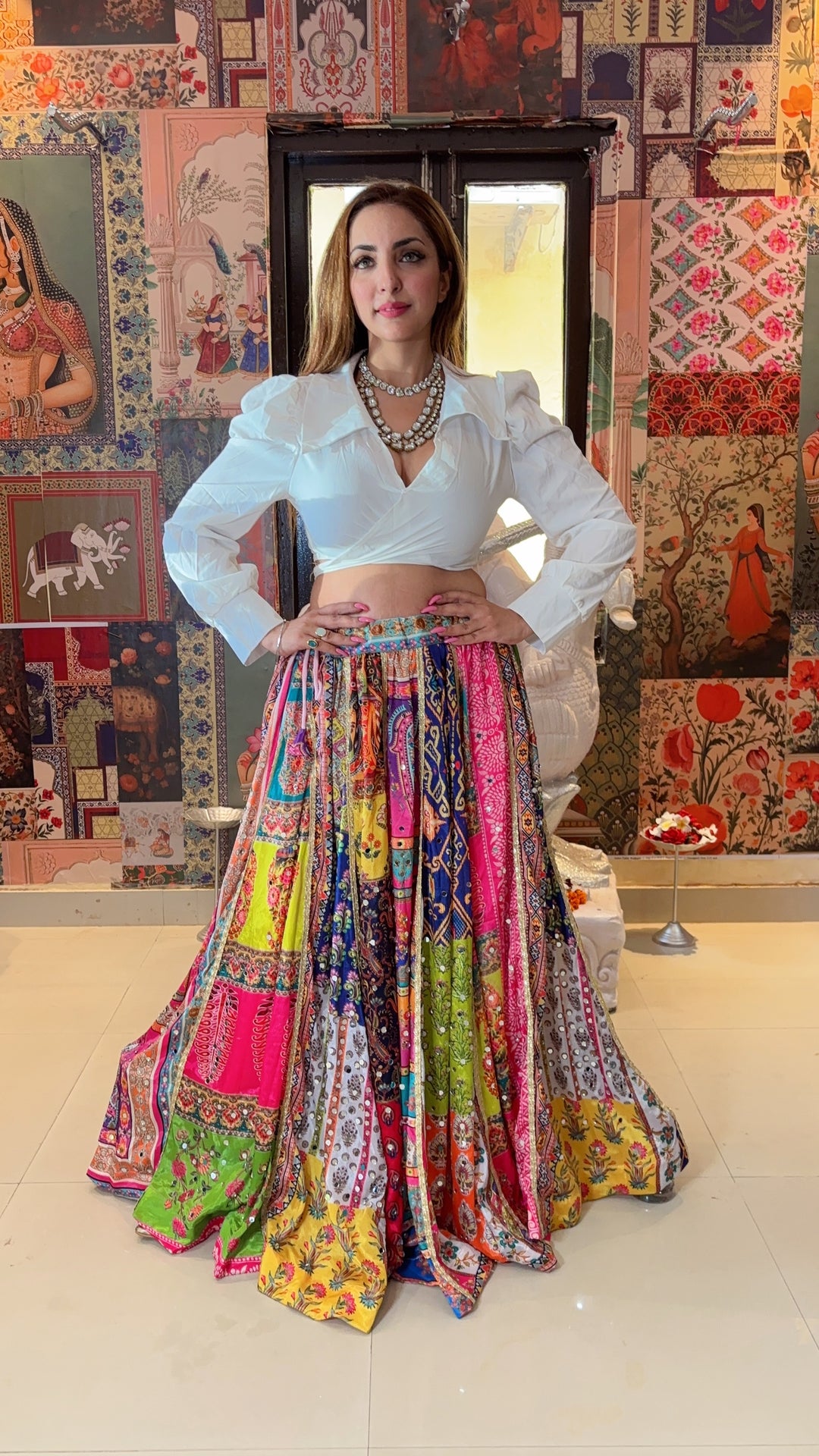 Mosaic Boho Maxi Skirt