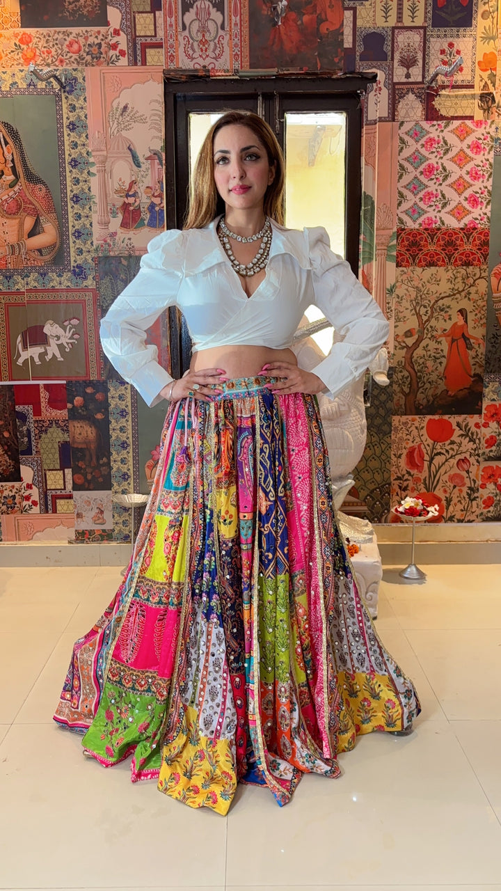 Mosaic Boho Maxi Skirt