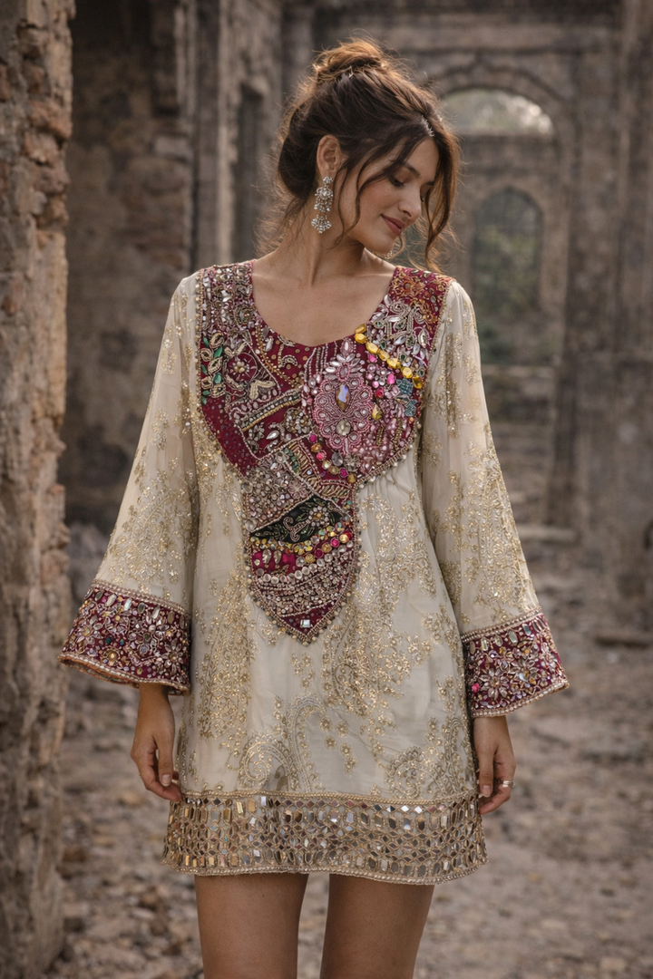 Arezou Embellished Kaftan Dress
