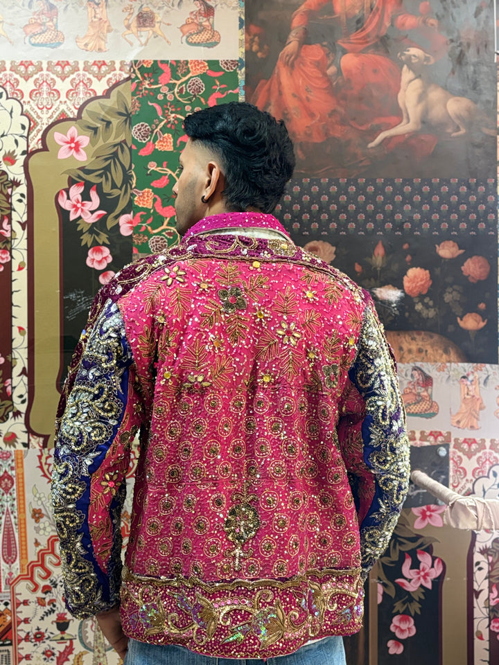 Zahir Purple Embellished Jacket